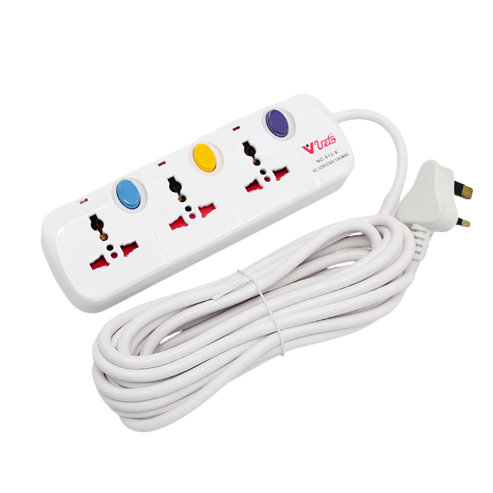 EP-QEYBIYE VETO 3 WAY UNIVERSAL POWER EXTENSION CORD